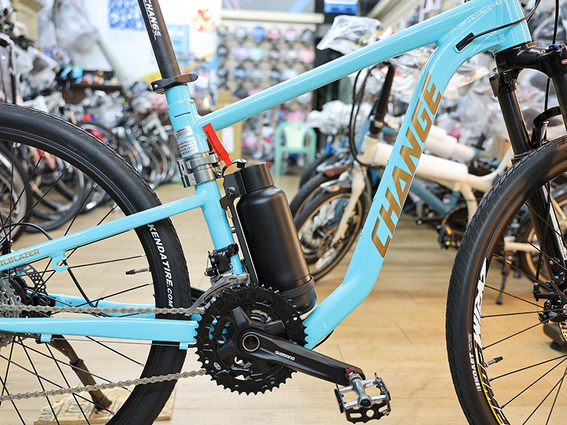 100G eBike キットを追加装着した Change MTB 折りたたみ自転車