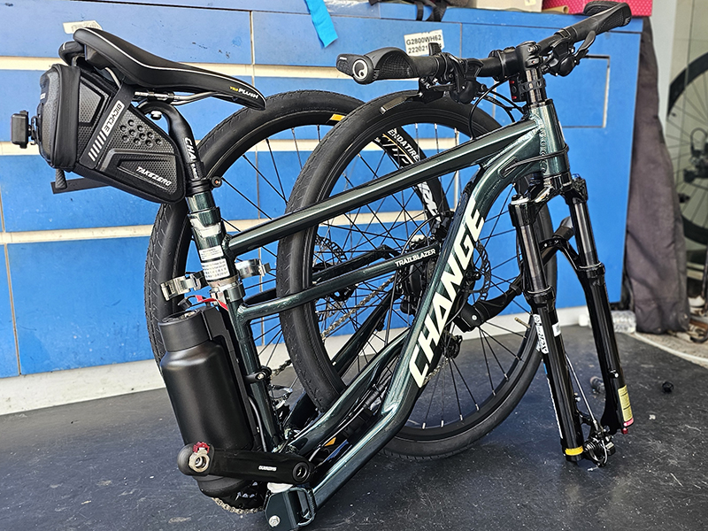 100G eBike キットを追加装着した Change MTB 折りたたみ自転車