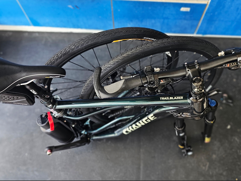 100G eBike キットを追加装着した Change MTB 折りたたみ自転車