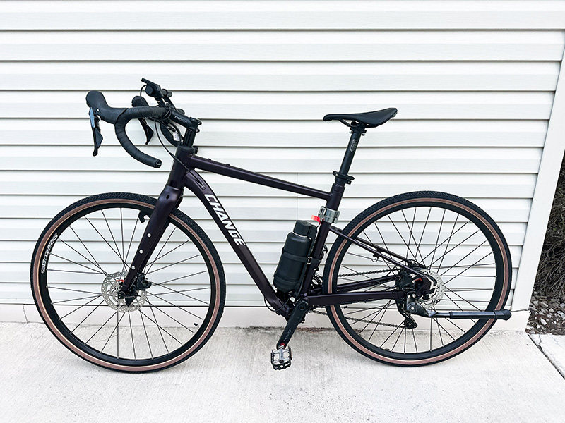 100G eBike キットを追加装着した Change グラベル折りたたみ自転車