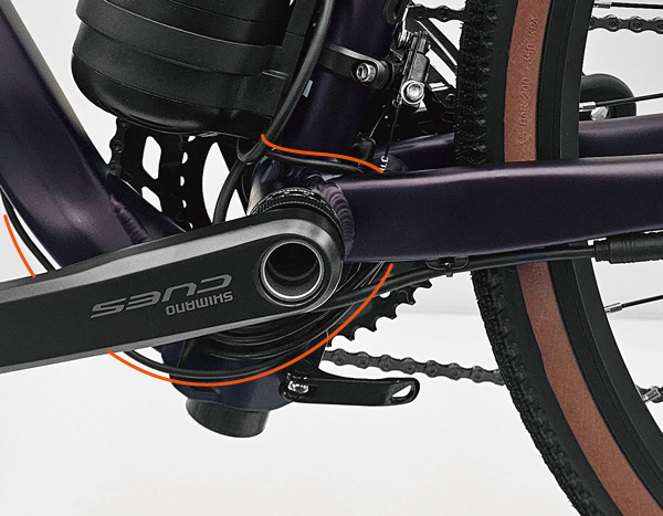 100G 折りたたみ自転車用 eBike コンバージョン配線設計